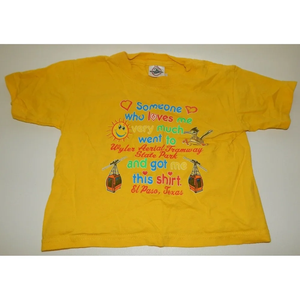 Vtg Aerial Tramway Wyler State Park 3T Souvenir T-Shirt El Paso TX